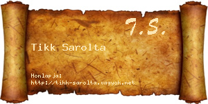 Tikk Sarolta névjegykártya