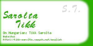 sarolta tikk business card
